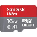 SanDisk Ultra microSDHC UHS-I Card with Adapter 16 GB -...