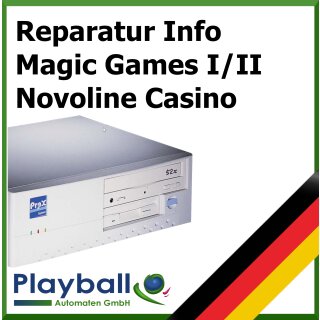 Novoline Casino Magic Games I II - Reparatur Info
